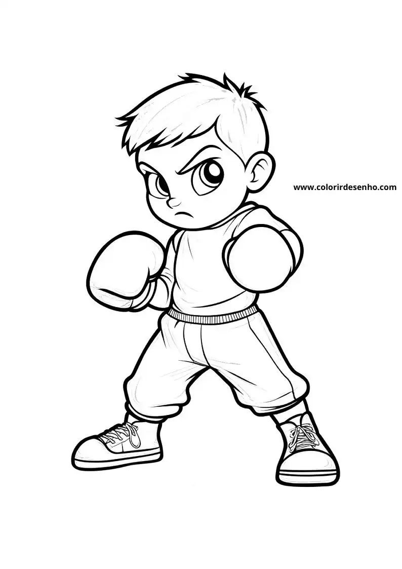 Boxing Coloring Sheet 8
