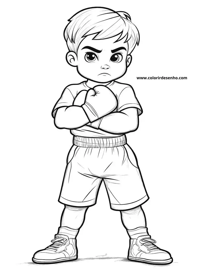 Boxing Coloring Sheet 9