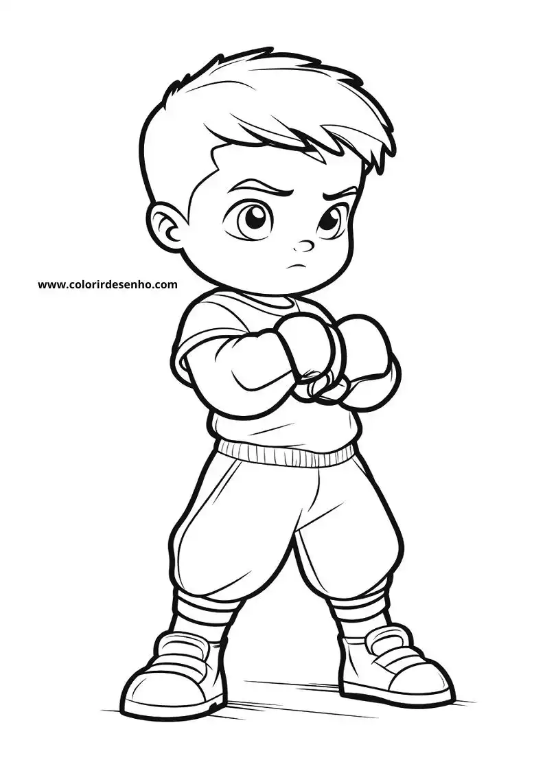 Boxing Drawing For Kids To Color 1
