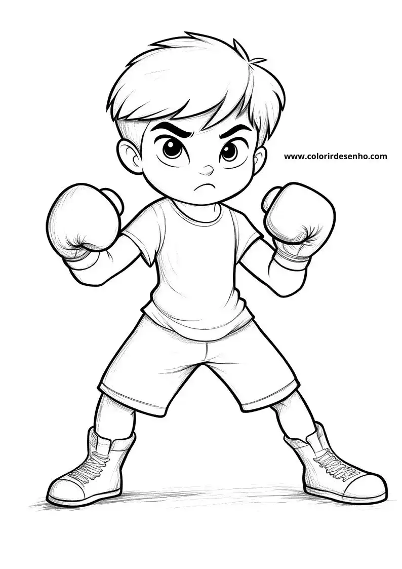 Boxing Drawing For Kids To Color 12
