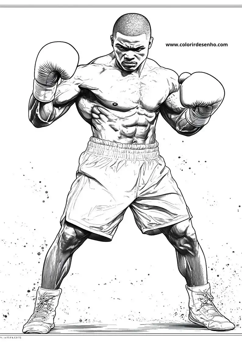 Boxing Drawing For Kids To Color 2