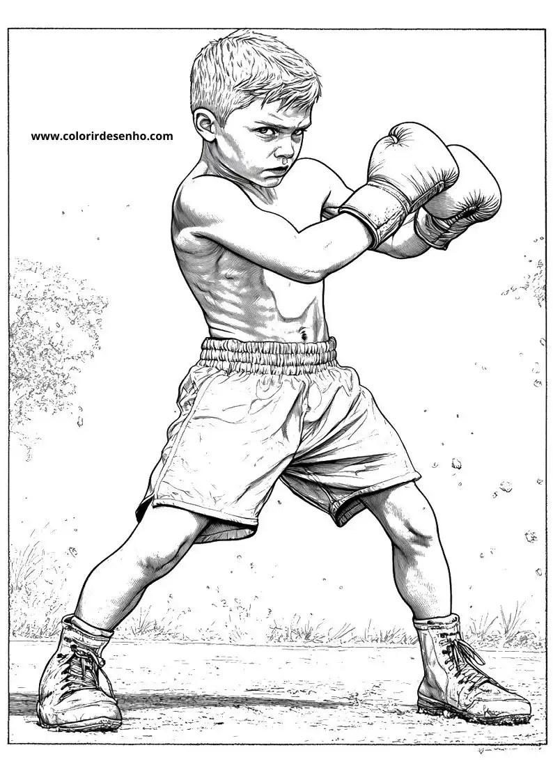 Boxing Drawing For Kids To Color 4