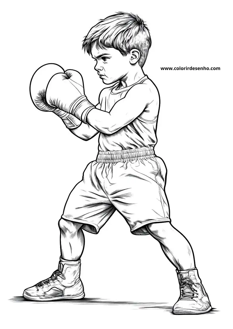 Boxing Drawing For Kids To Color 5