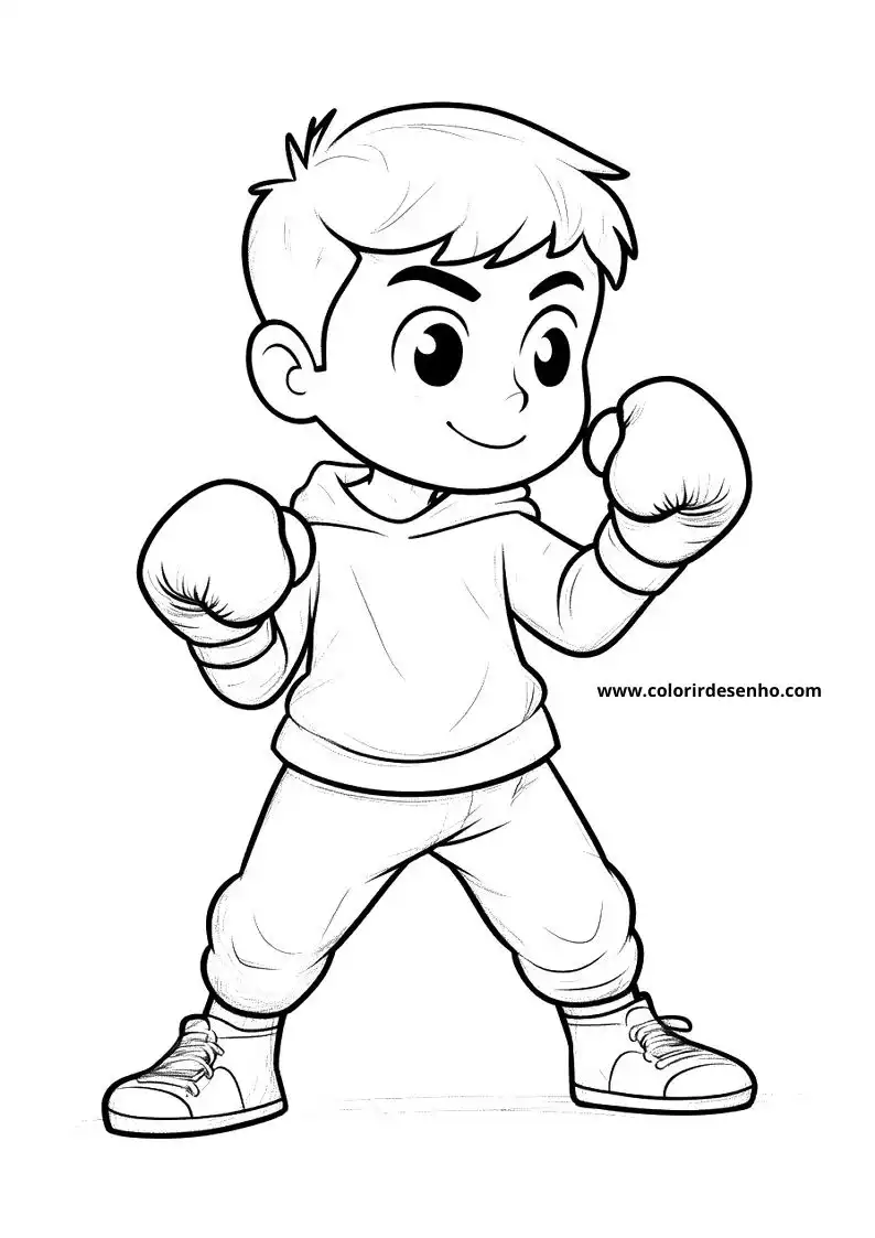 Boxing Drawing For Kids To Color 6