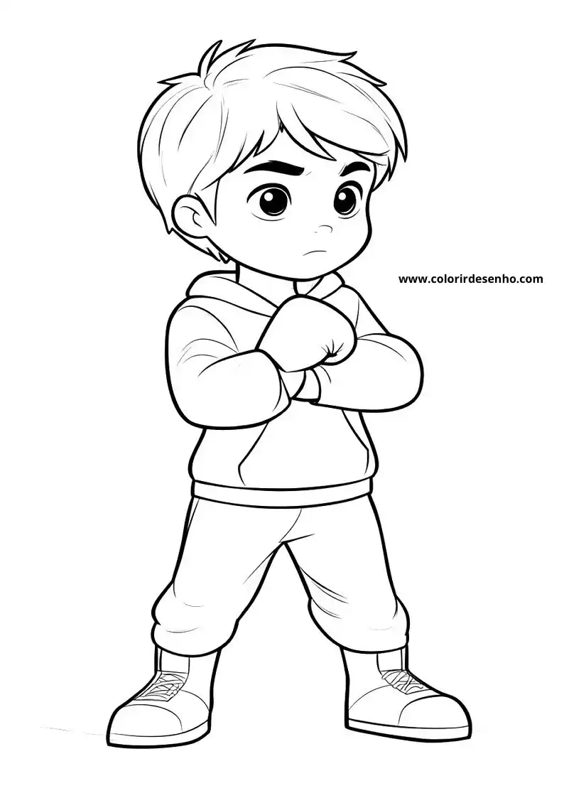 Boxing Drawing For Kids To Color 7