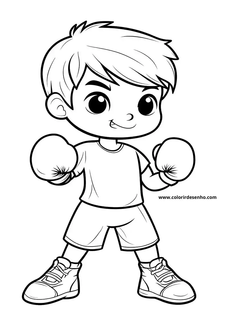 Boxing Drawing For Kids To Color 8