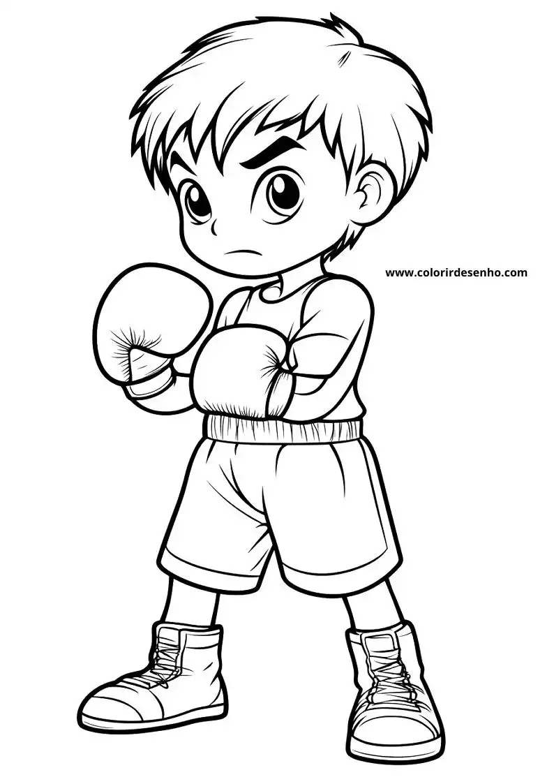 Boxing Free Printable Coloring Pages 1