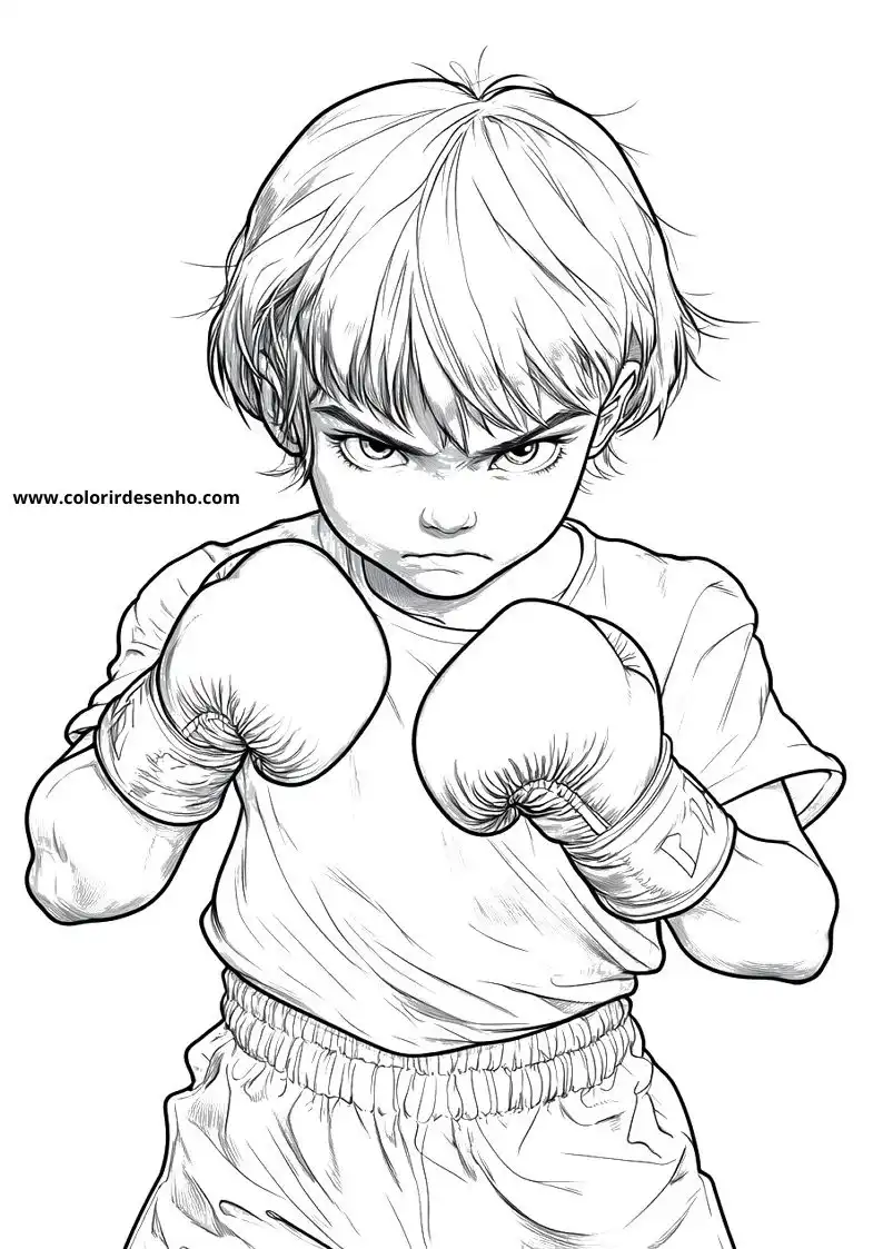 Boxing Free Printable Coloring Pages 3