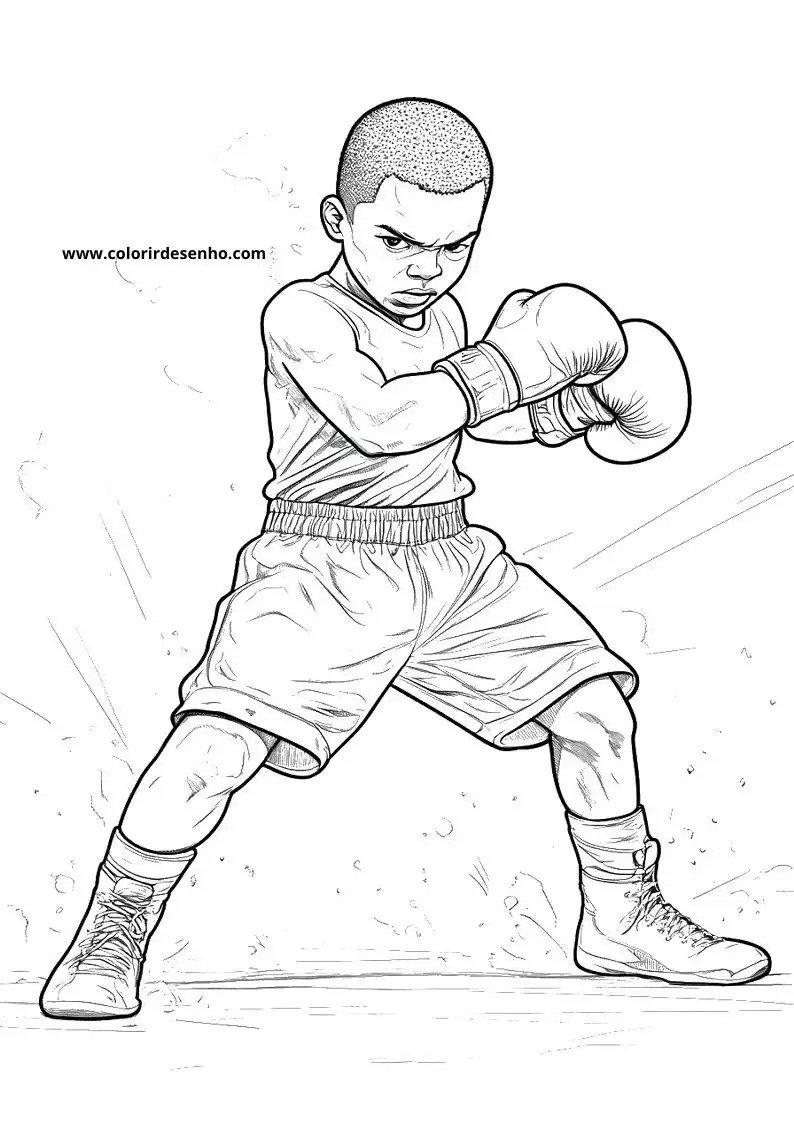 Boxing Picture Coloring Pages 3