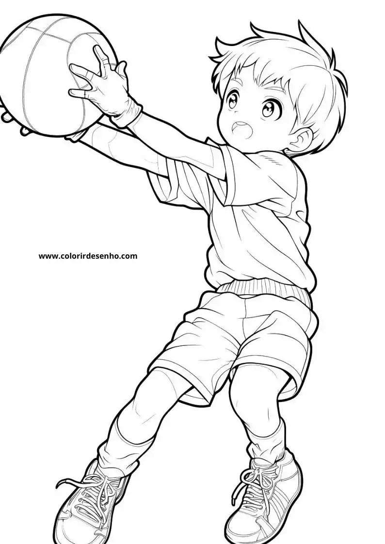 Boy Coloring Page Outline 9
