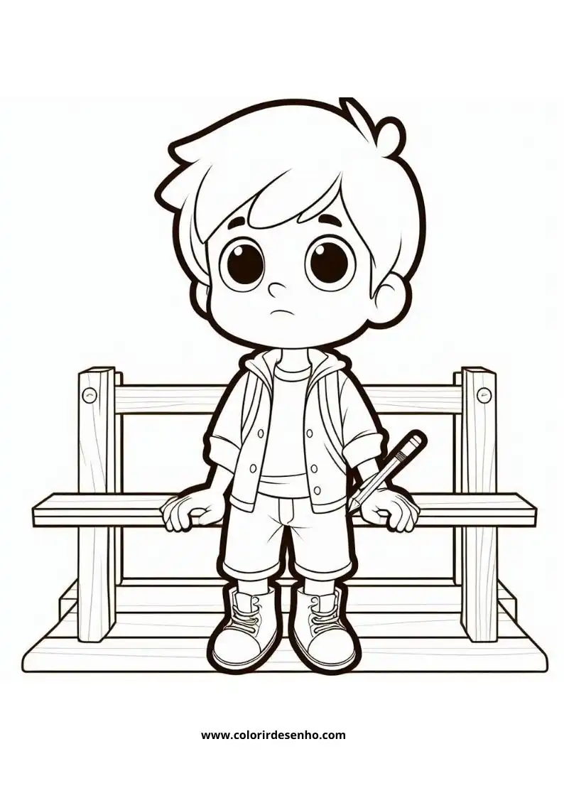 Boy Coloring Sheet 1
