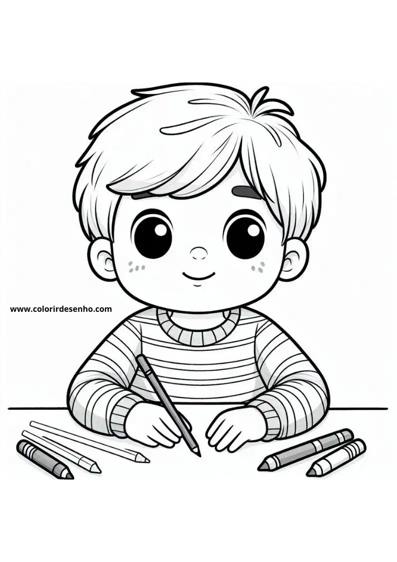 Boy Coloring Sheet 10