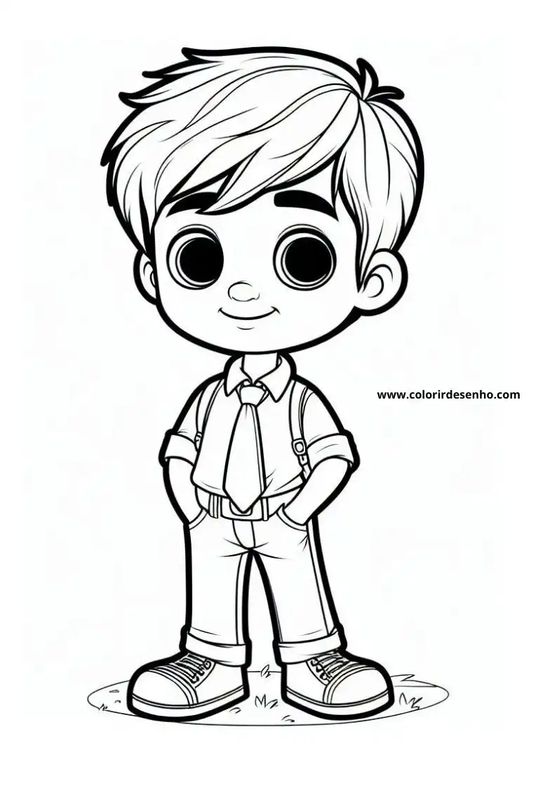 Boy Coloring Sheet 2