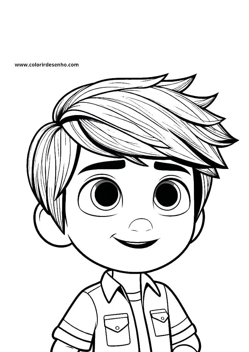 Boy Coloring Sheet 3
