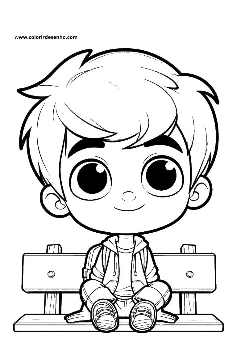Boy Coloring Sheet 4