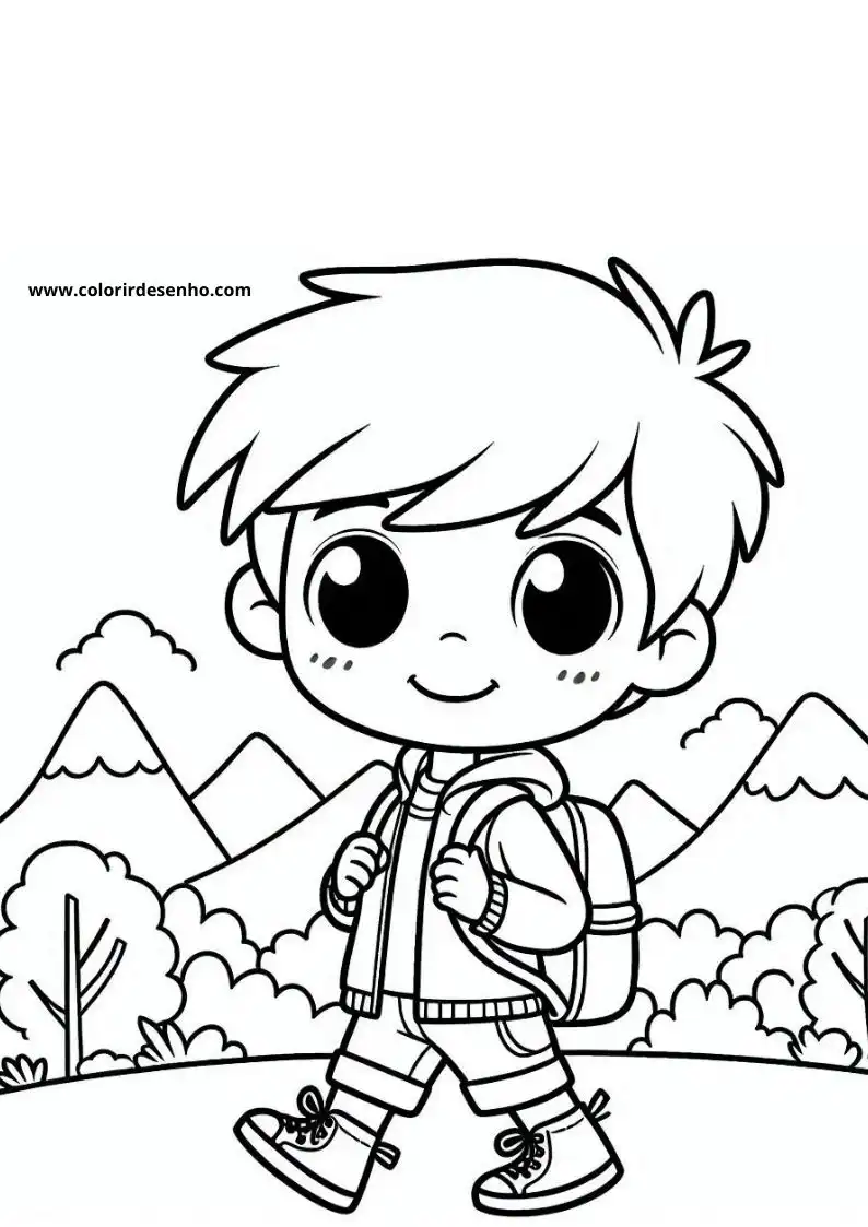 Boy Coloring Sheet 6