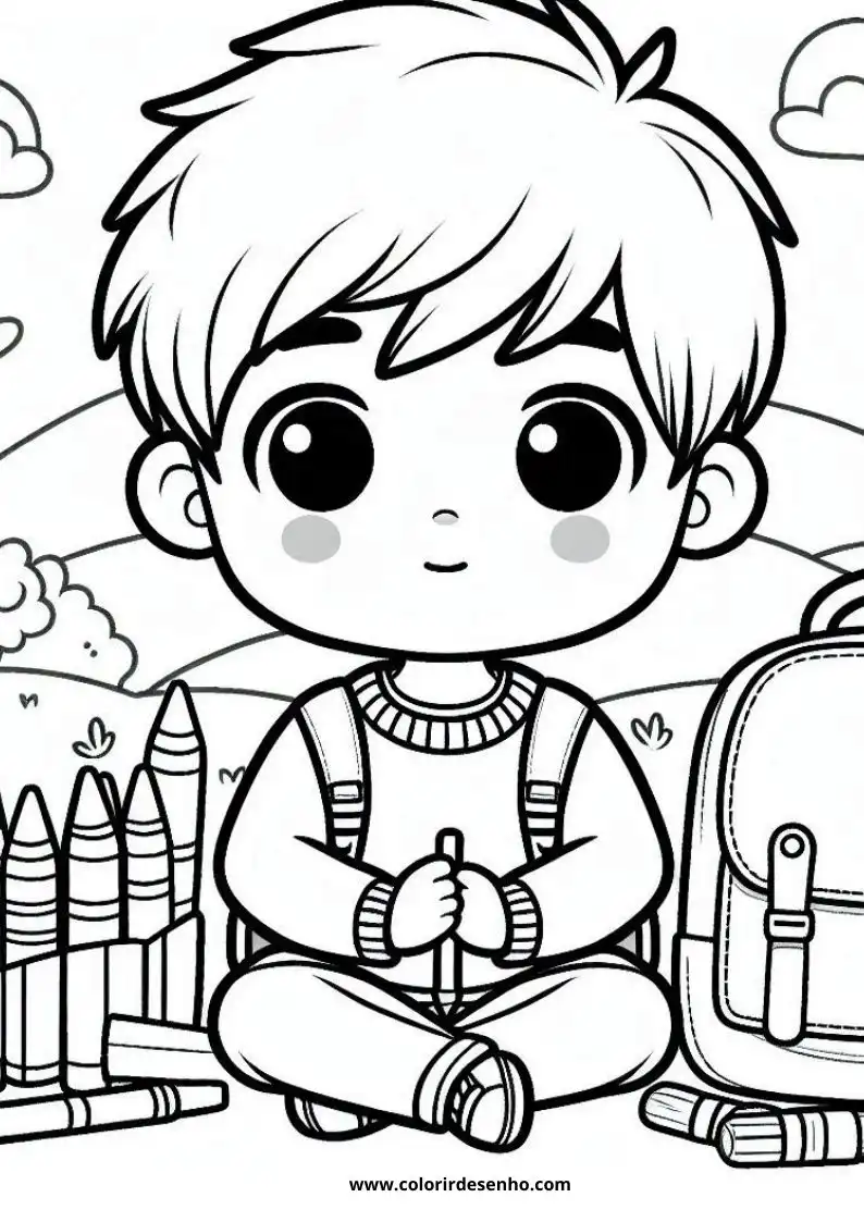 Boy Coloring Sheet 7