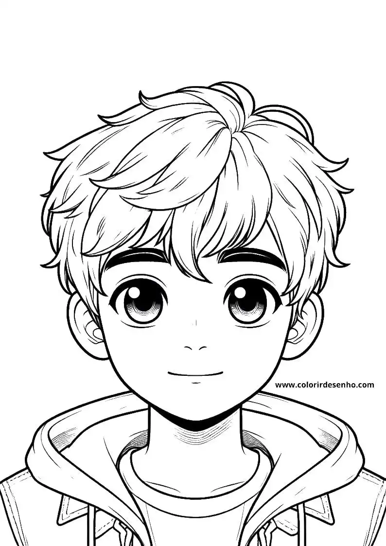 Boy Drawing For Kids To Color 1