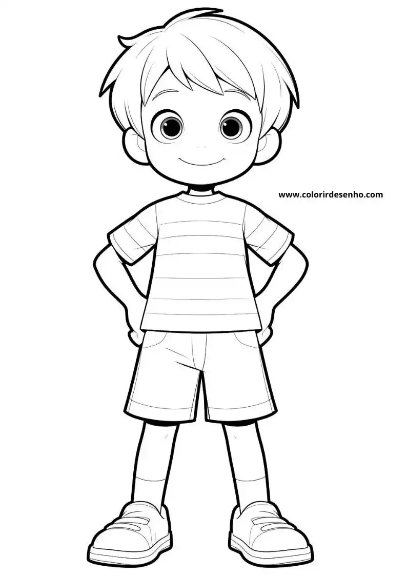 Boy Drawing For Kids To Color 10