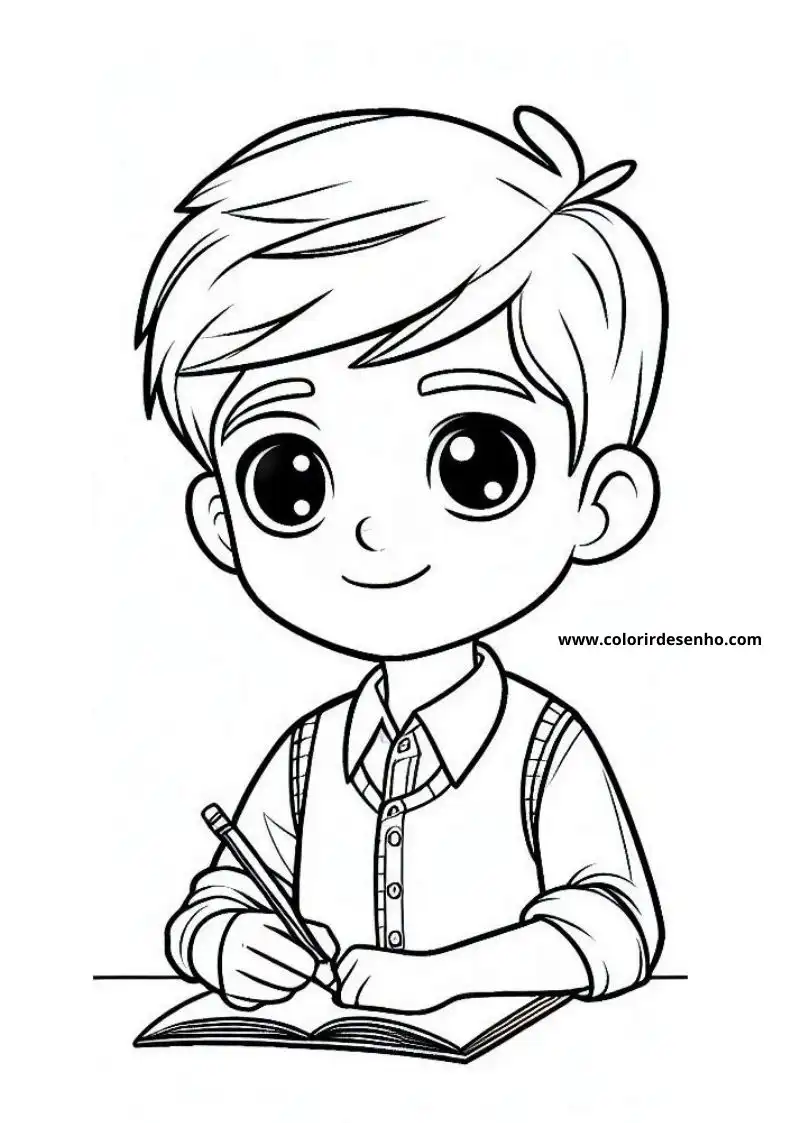 Boy Drawing For Kids To Color 2