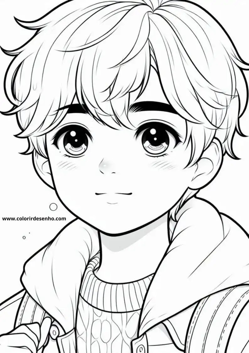 Boy Drawing For Kids To Color 3