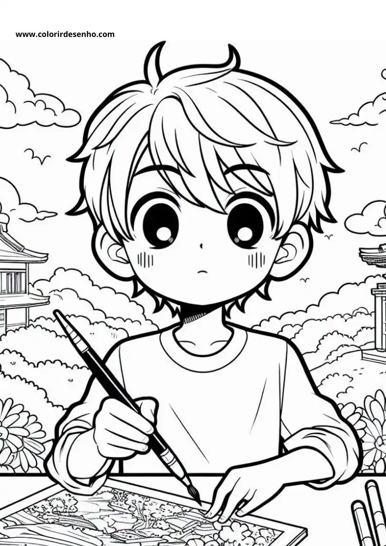 Boy Drawing For Kids To Color 7