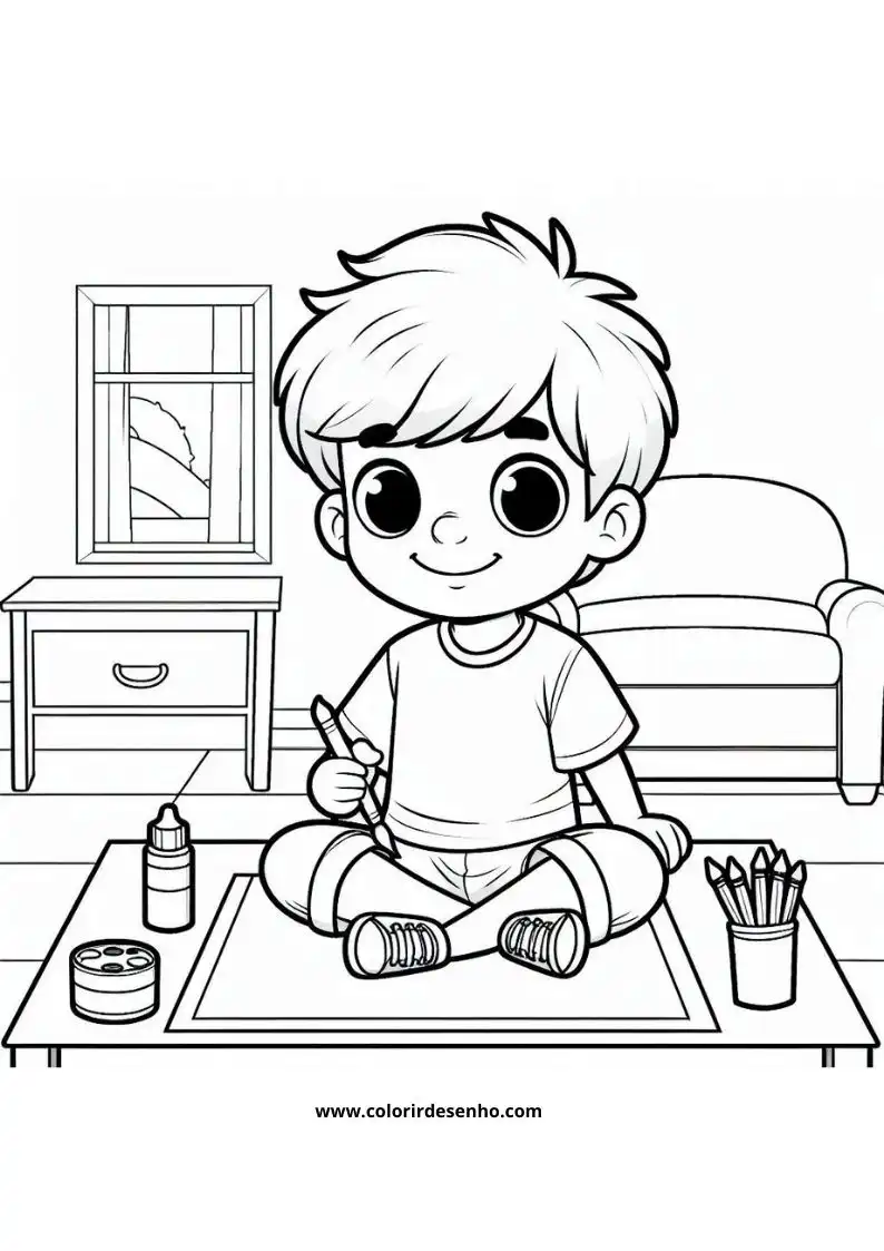 Boy Free Printable Coloring Pages 10