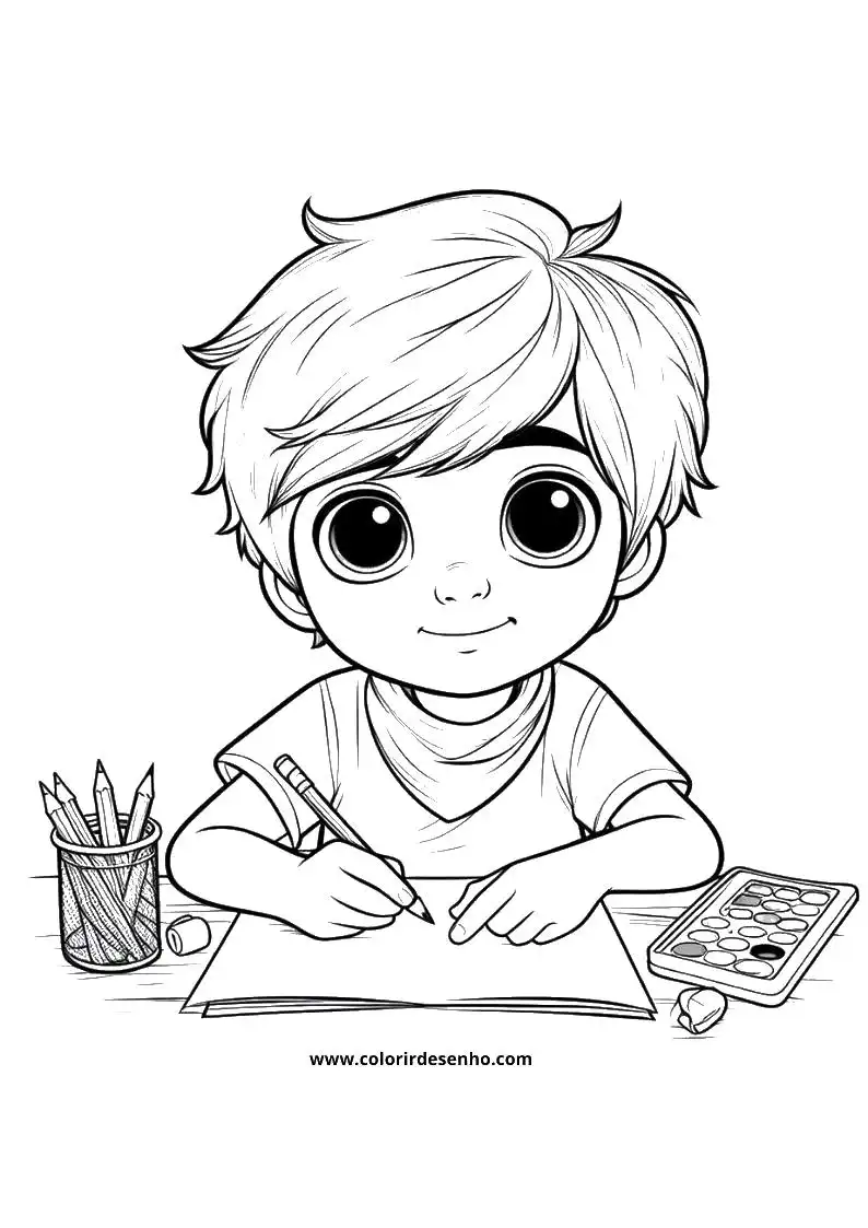 Boy Free Printable Coloring Pages 6