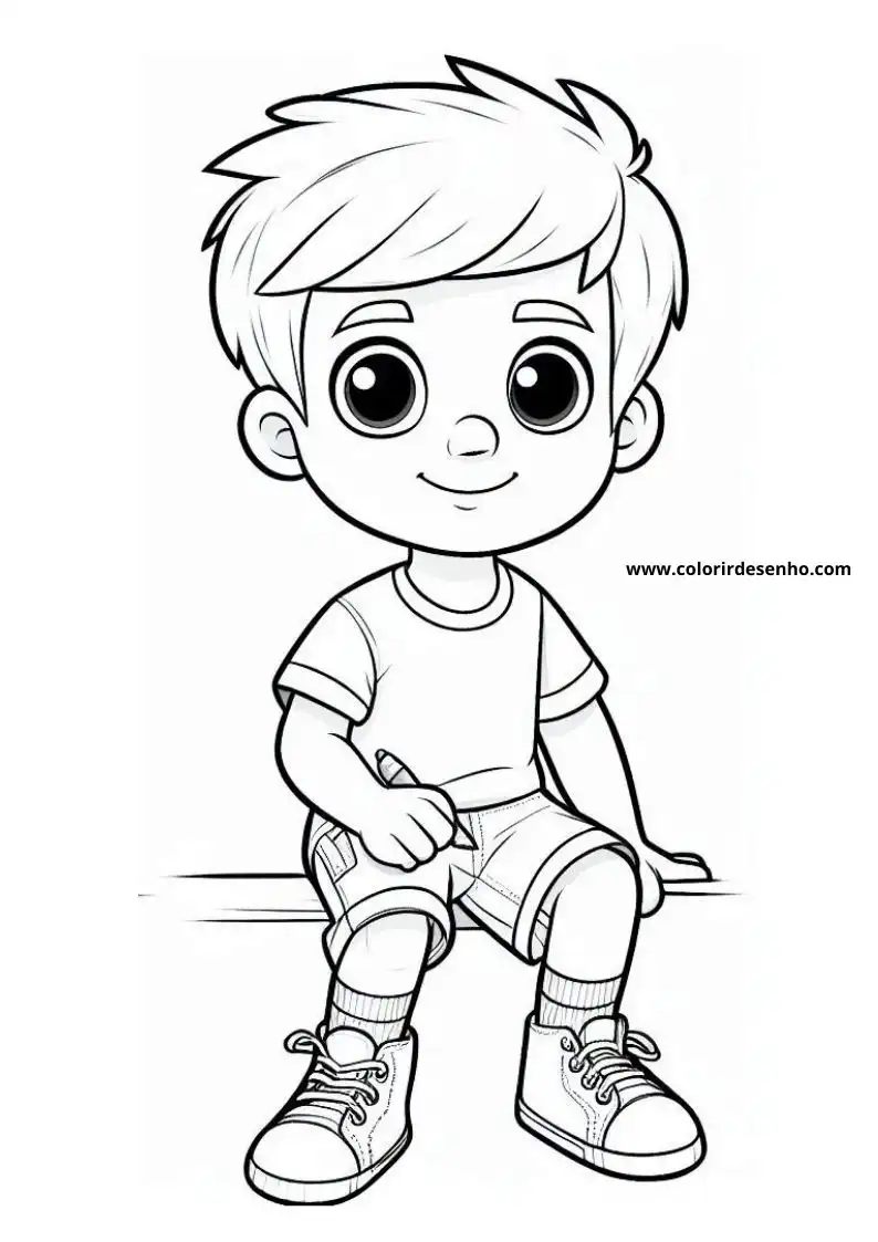 Boy Free Printable Coloring Pages 8