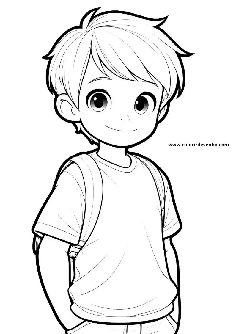 Boy Picture Coloring Pages 7