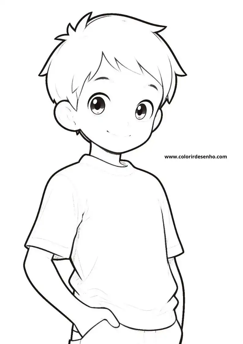 Boy Picture Coloring Pages 9