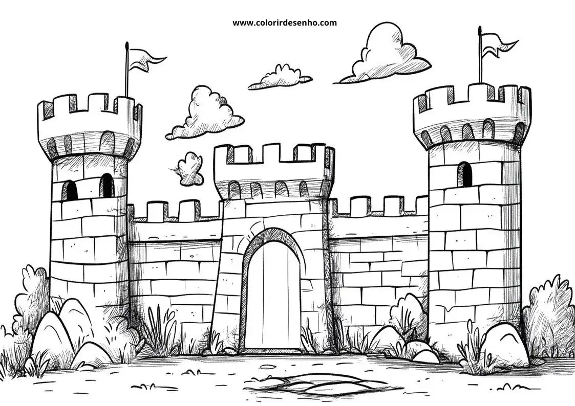 Castle Coloring Pages 10