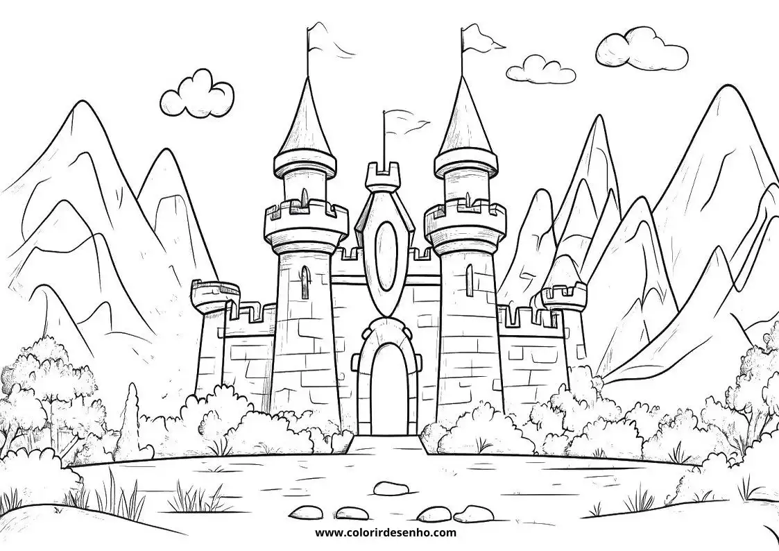 Castle Coloring Pages 11