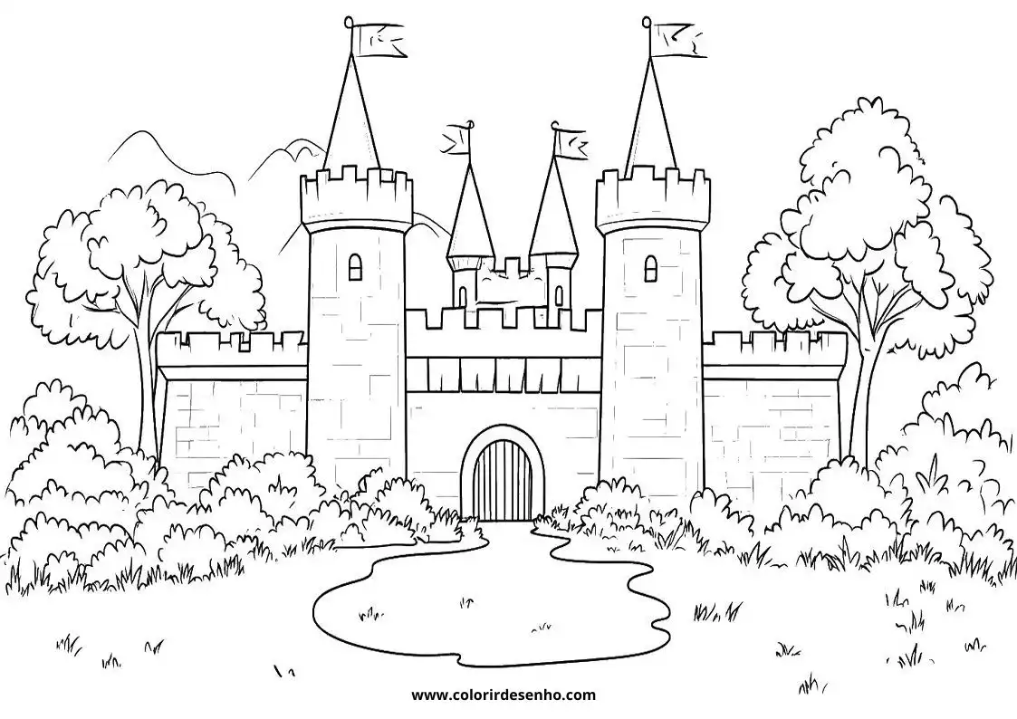 Castle Coloring Pages 2