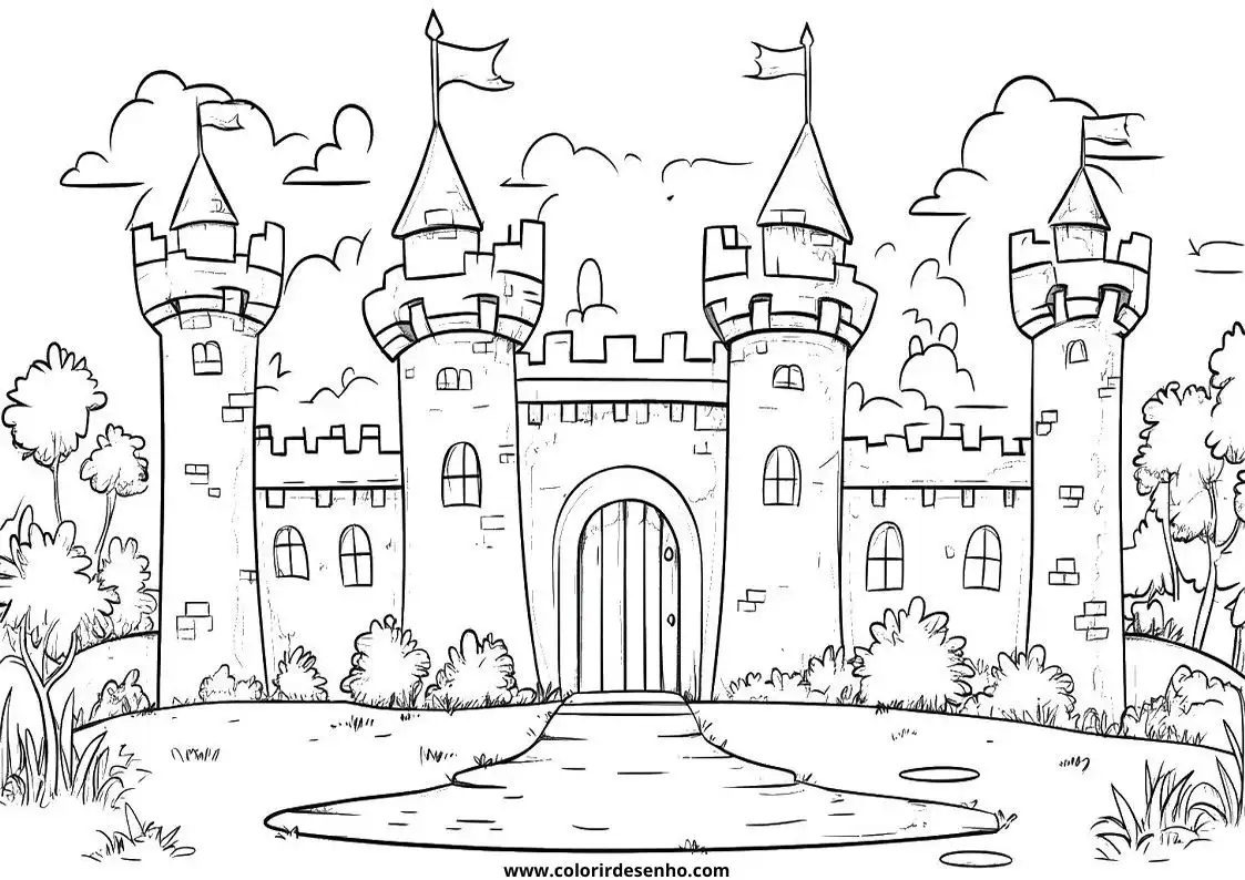 Castle Coloring Pages 4