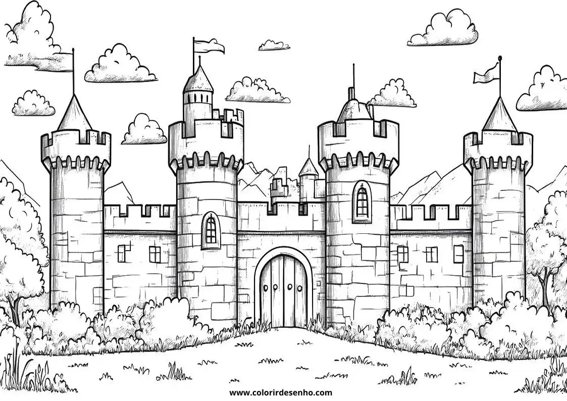 Castle Coloring Pages 6