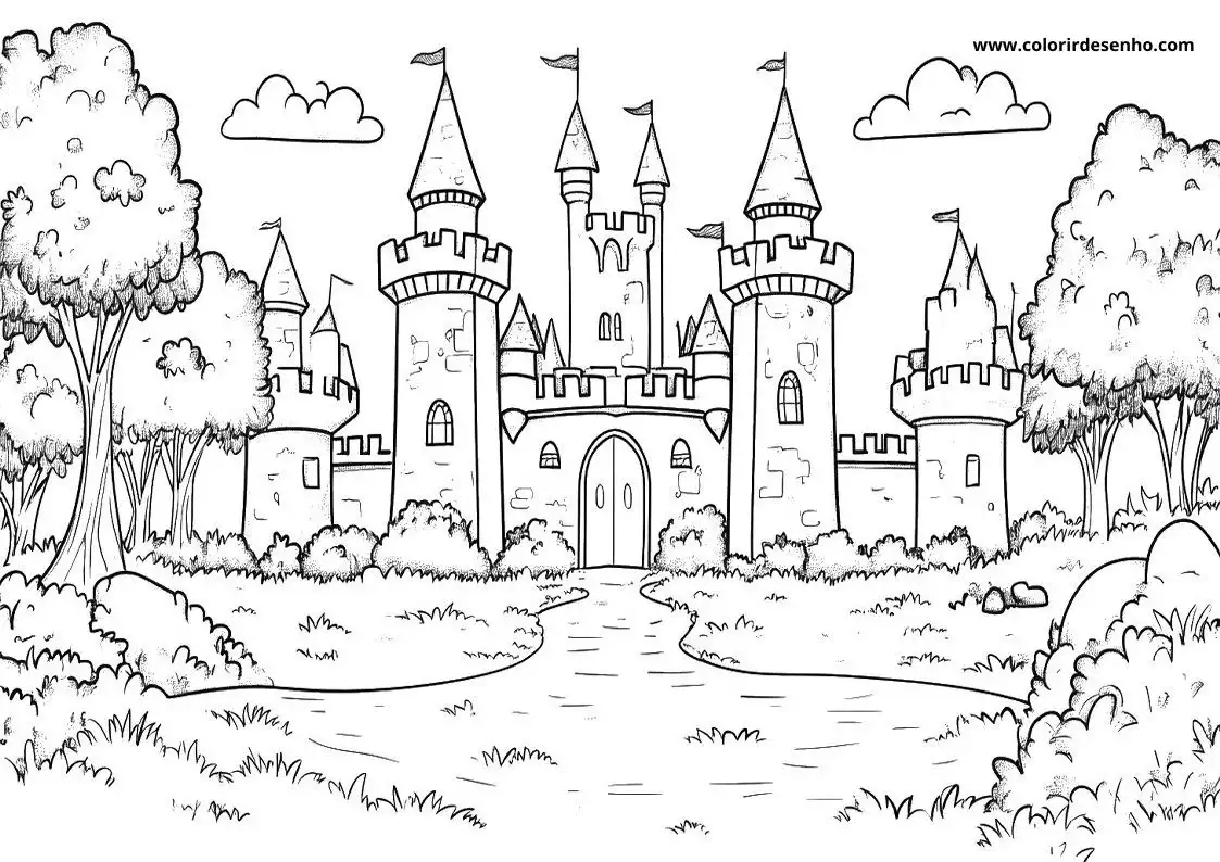 Castle Coloring Pages 7
