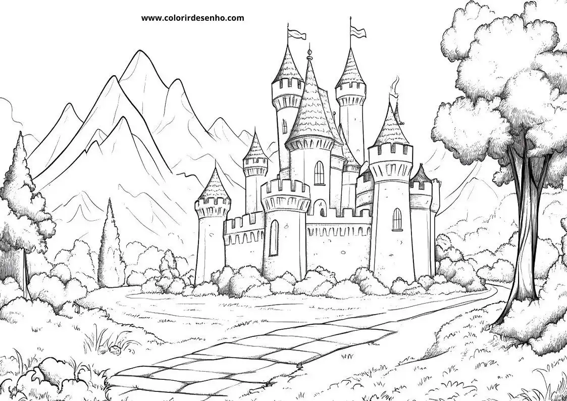 Castle Coloring Sheet 3