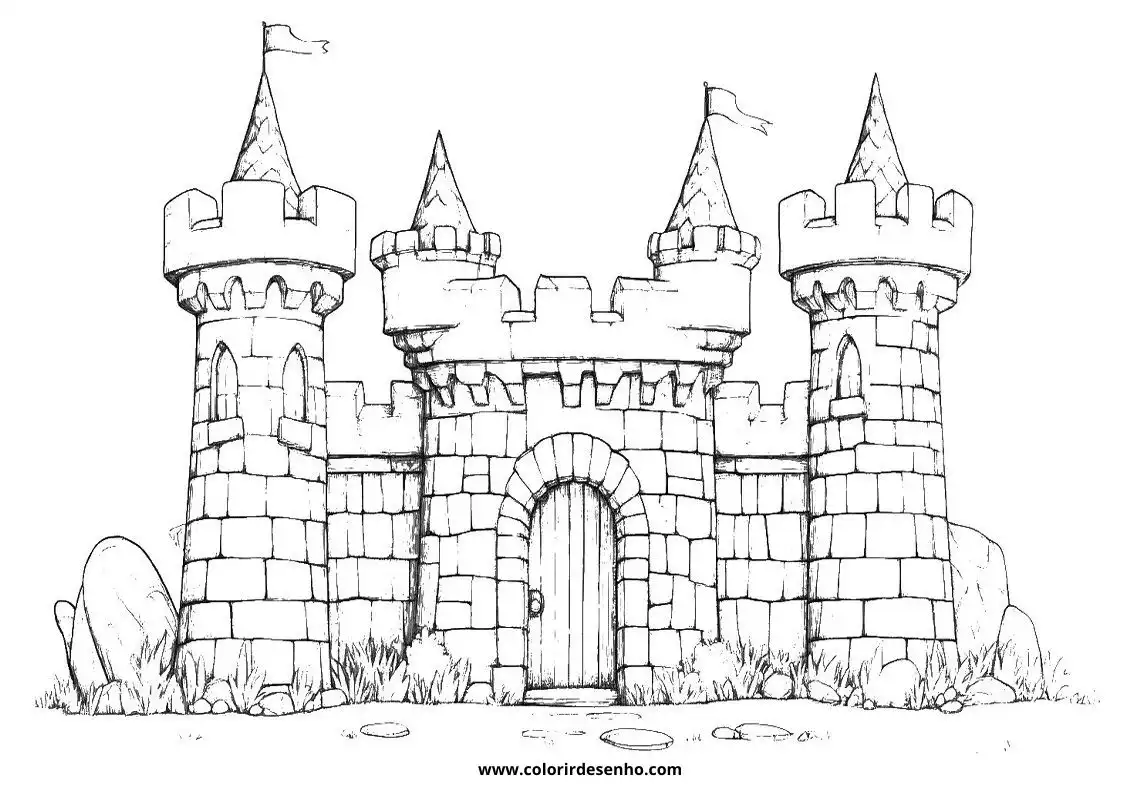Castle Picture Coloring Pages 6