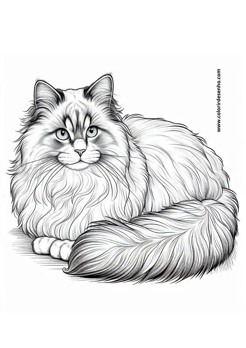 Cats and kittens Coloring Pages 7