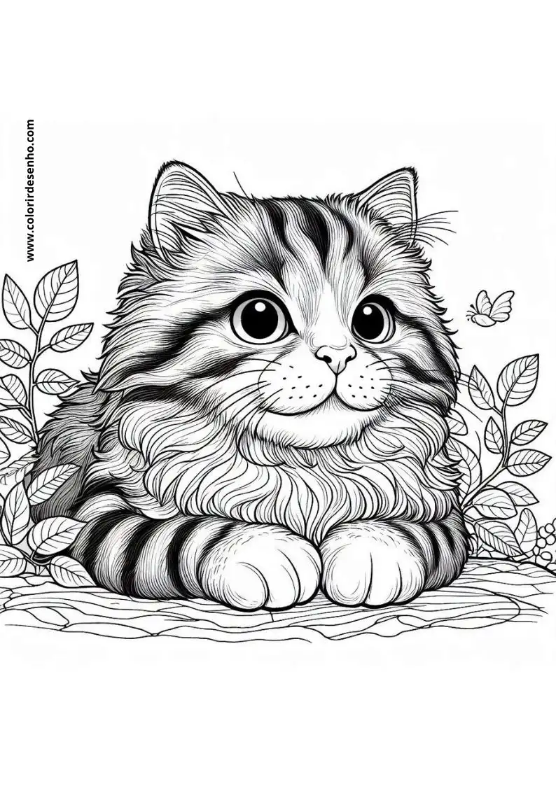 Cats and kittens Picture Coloring Pages 3