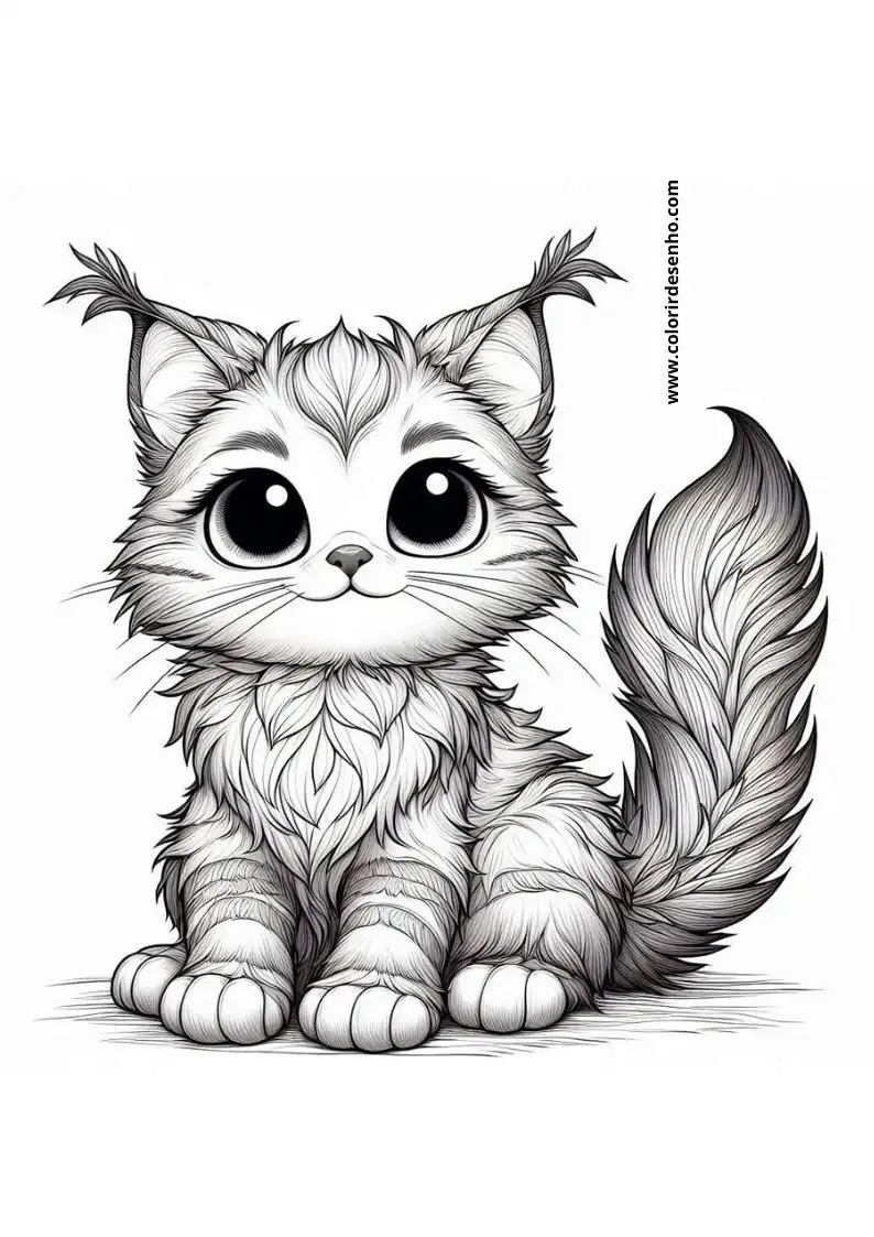 Cats and kittens Picture Coloring Pages 4