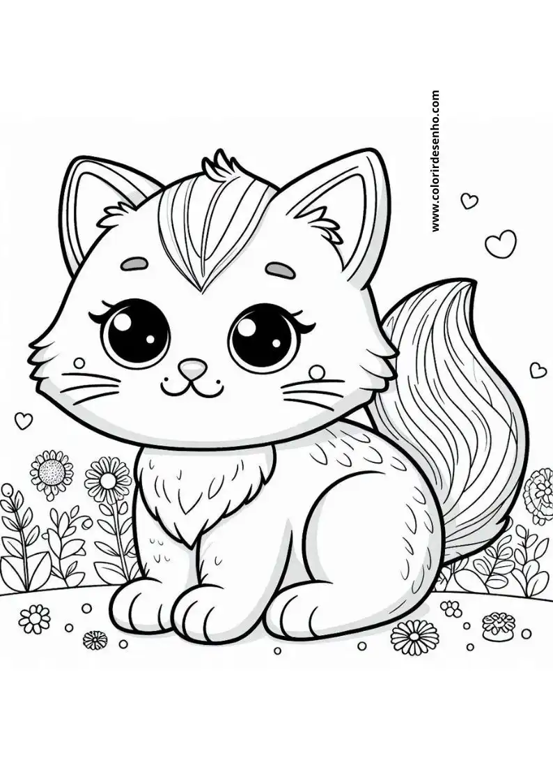 Cats and kittens Picture Coloring Pages 5