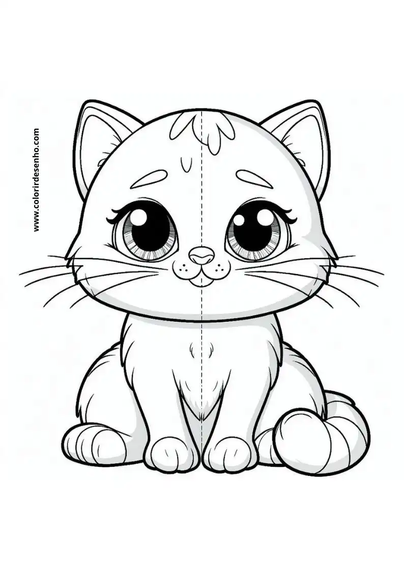 Cats and kittens Picture Coloring Pages 7