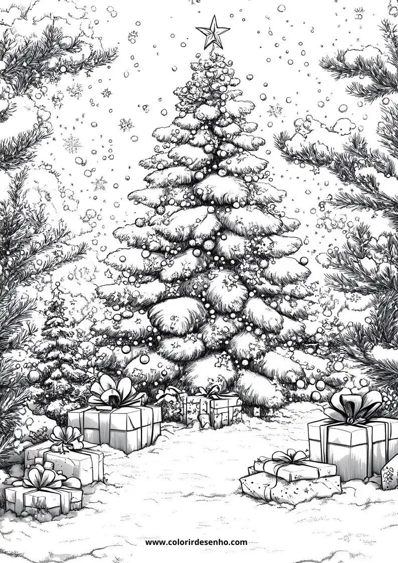 Christmas Coloring Page Outline 1