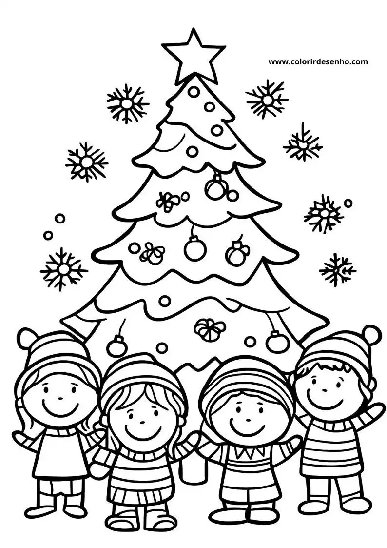 Christmas Drawing For Kids To Color 1