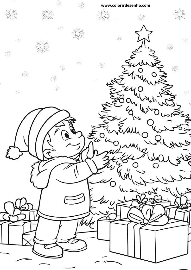 Christmas Drawing For Kids To Color 2