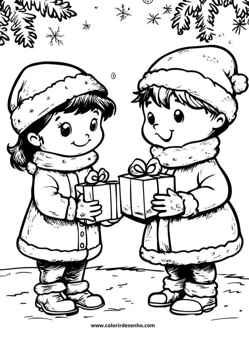 Christmas Drawing For Kids To Color 4
