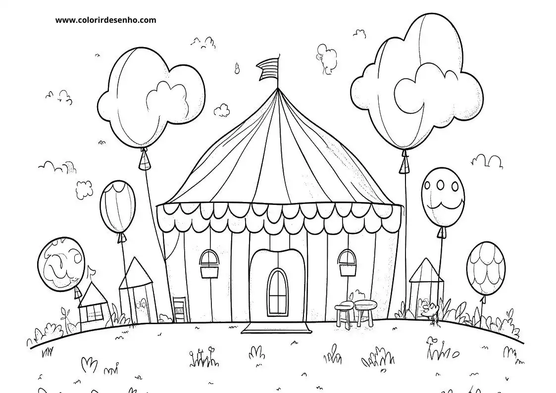 Circus Picture Coloring Pages 9