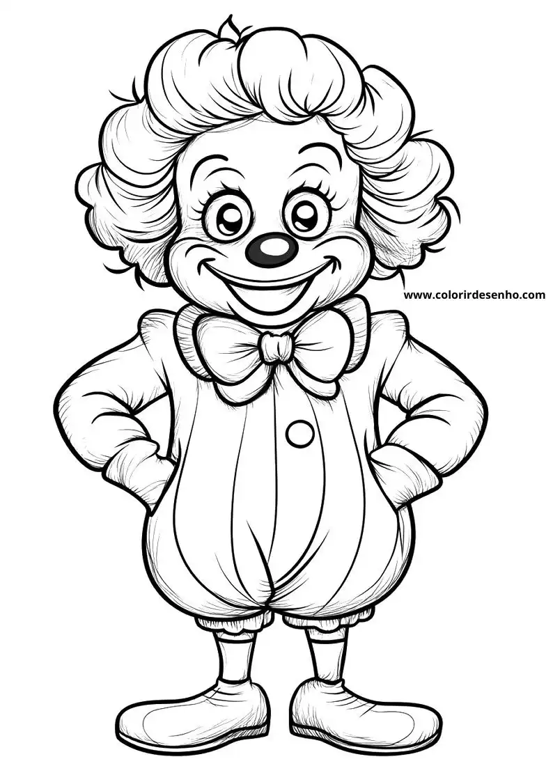 Clown Coloring Pages For Kids And Adults 24